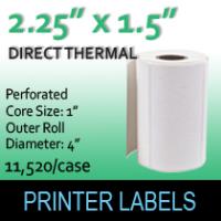 Direct Thermal Labels 2.25" x 1.5" Perf
